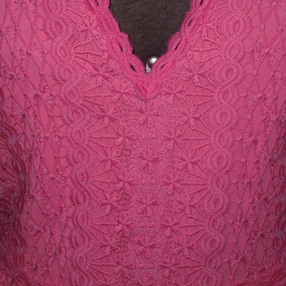 Alice + Olivia designer Pink Fit & Flare Lace Dress SIZE 0 New w/o Tags - Picture 6 of 11